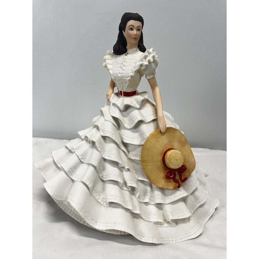Franklin Mint Vivien Leigh Scarlett O'Hara Porcelain Figure Figurine, 1987, GWTW